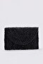 Siyah Hasır Mini Boy Kadın Portföy & Clutch Çanta TAKSS26PY00006