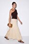 Beige Layered Muslin Long Skirt Tdrss26Et00038 - 3