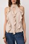 Krem Fırfır Detaylı Şık Dokuma  Bluz TWOSS26BZ00416 - 3