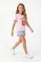 Yellow-Pink 2-Pack Printed Girls' Knitted T-Shirt Tkdss26Ts00008 - 3
