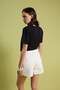 White Asymmetrical Waist Detailed City Boy Denim Shorts Twoss26Sr00220 - 4