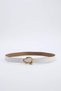 Brown-Ecru 2-Piece Women's Belt Takss26Ke00034 - 5