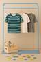 Green-Stone-Khaki 3-Pack Boys' 100% Cotton Basic Short Sleeve Knitted T-Shirt Tkdss25Ts00021 - 9