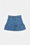 Mavi Volanlı Denim Kız Çocuk Etek TKDSS26ET00006 - 6