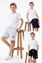 Navy Blue-Grey-Black 3-Piece Boys' Plain Knitted Shorts & Bermuda Shorts Tkdss26Sr00004