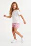 Ecru Plain Knitted Girls' Top and Bottom Set Tkdss26Au00032 - 2
