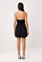 Black Stone Strap Detail Open Waist Short / Mini Dress Tprss26El00120 - 4