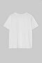 Beyaz Bisiklet Yaka Nakış Detaylı Regular Fit Büyük Beden T-shirt TBBSS26BF00032 - 6