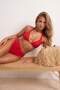 Red High Waist Regular High Leg Bikini Bottom Tbess26Ba00001 - 2