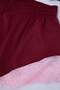 Bordo Dantelli İp Askılı Saten Şortlu Dokuma Pijama Takımı THMSS22PT0269 - 5