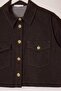 Brown Shirt Collar Front Buttoned Crop Seasonal Slim Jacket Tdrss26Ce00016 - 2