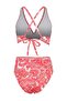 Ethnic Patterned Triangle Embroidery Detailed Covered High Waist Regular Bikini Set Tbess26Bt00021 - 5