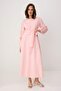 Light Pink Plain Woven Crinkle Hijab Dress Tctss24Eb00131