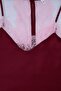 Bordo Dantelli İp Askılı Saten Şortlu Dokuma Pijama Takımı THMSS22PT0269 - 6