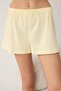 Yellow 100% Cotton Printed Lace Detailed Knitted Pajamas Set Thmss26Pt00175 - 3