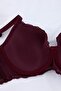 Burgundy Sponge Padded Lace Detailed Plus Size Bra Tbbss26Cw00010 - 5