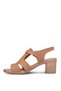 Elit Koc2202 Women's Genuine Leather Heeled Sandals Brown - 4