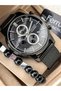 Wiremesh Steel Cord Men's Wrist Watch+ Bracelet to Give Your Black Clothes a Touch of Elegance - 6