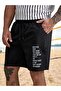 PRINTED Black Men's Regular Fit Pocket Shorts
