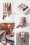 Elegant Design Stylish Women's Tie Scarf with Horse Figure - 4