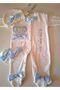 Baby Girl and Boy 3-Piece Overalls Set Hospital Exit 3-Piece Bodysuit Set Baby Gift Set - 2