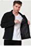 Men's Jacket Micro Canvas Fabric Stand-Up Collar Zippered Seasonal Coat