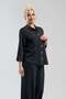 Women's Black 100% Cotton 3/4 Sleeve Shirt with Large Pockets - 4