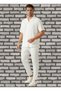 Bürümcük Crinkle Fabric Summer Stretch Unisex Long Sleeve Summer Set for Women and Men - 3