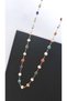 Crystal Colored Bead Steel Necklace - 5