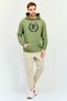 Men Long Sleeves Brand Logo Hoodie, Green - 4