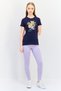 Women Sportswear Fit Graphic Print Outdoor T-Shirt, Navy - 3