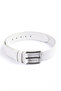Men's 100% Genuine Buffalo Leather Men's Jeans Belt 4.5 cm White - 3