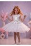 Girl's White Sequin Birthday Evening Dress Tulle Dress - 2