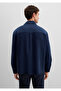 Pocket Detailed Navy Blue Shirt Loose Fit / Comfortable Cut 0211757-70490 - 5