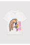 Lola Bunny Printed Ecru T-Shirt Loose Fit / Comfortable Loose Cut 7610289-70057 - 5
