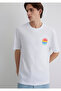 Back Printed White T-Shirt Loose Fit / Loose Relaxed Fit 0612610-620 - 3