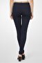 Women Slim Fit Solid Stretchable Pants, Navy - 2