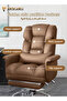 Ergonomic Office Chair/Boss Chair with Lumbar Support and Retractable Footrest - 4