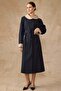 Baby Collar Garni Detailed Raglan Sleeve Large Size Bonding Cap Dark Blue 4310 - 5