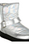 Women Buckle Strap Puffy Ankle Boots in Silver - 5