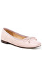 Women Square-Toe Bow Ballerinas in Pink - 2