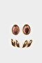 Women's 2-Piece Earrings H2554Axns - 2