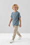 Crew Neck Tropical Patterned Boys' 2-Piece Bottom Top T-Shirt Pants Summer Tracksuit Set - 3