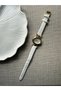 Retro Minimal Leather Cord Vintage Women Wristwatch White - 8