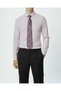 Italian Style S Slim Fit L Stretch Fabric Stripes Tie Collar Men's Shirt Purple T11926 - 2