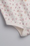 Baby and Children's Bodysuit with Floral Print on the Collar, 100% Cotton - 6