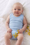 Cotton Baby Sleeveless Snap Fastener 3-Piece Bodysuit Set - 8