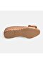 Women's Pink Perforated Leather Ballerinas with Buckle Accessories - 4