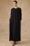 Ferace with Lace Chiffon Detail on the Front and Sleeves Black 6847 - 4