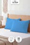 |   Set of 2 Combed Cotton Pillowcases |   100% Cotton |   50 X 70 cm |   Zippered - 2